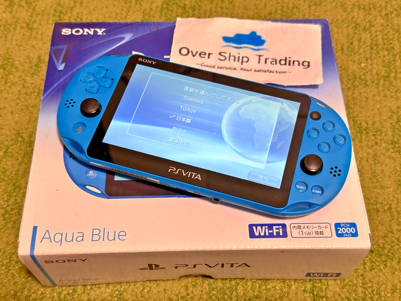 PlayStation PS Vita Wi-Fi Console 2000 SONY Aqua Blue PCH PlayStation PS Vita Wi-Fi Console 2000 SONY Aqua Blue PCH