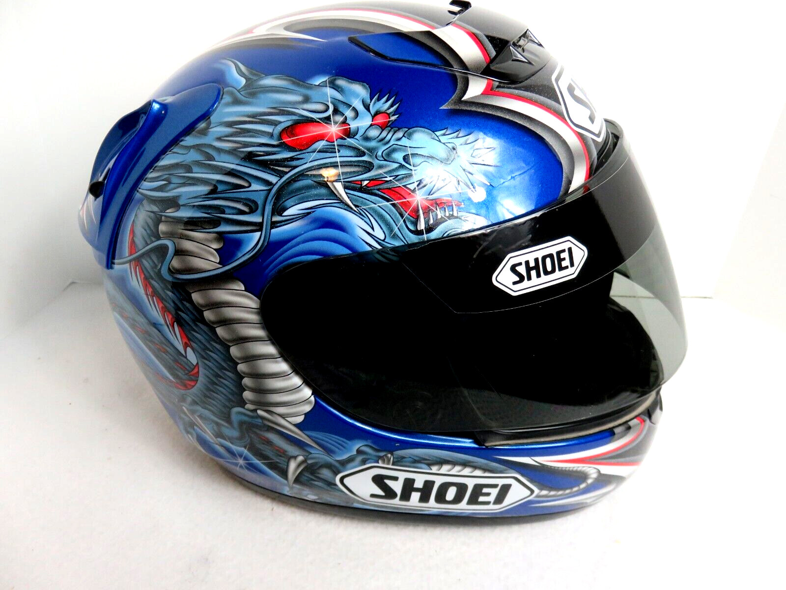 Shoei X11 Helmet Size XS (6 5/8- 6 3/4) Gorgeous Blue Dragon Graphics Motorcycle