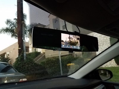  YI Mirror Dash Cam Dual Dashboard Camera Recorder Touch Screen Front Rear HD