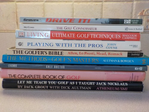 GOLF Lot of 9 Vintage Collectible Books Nicklaus