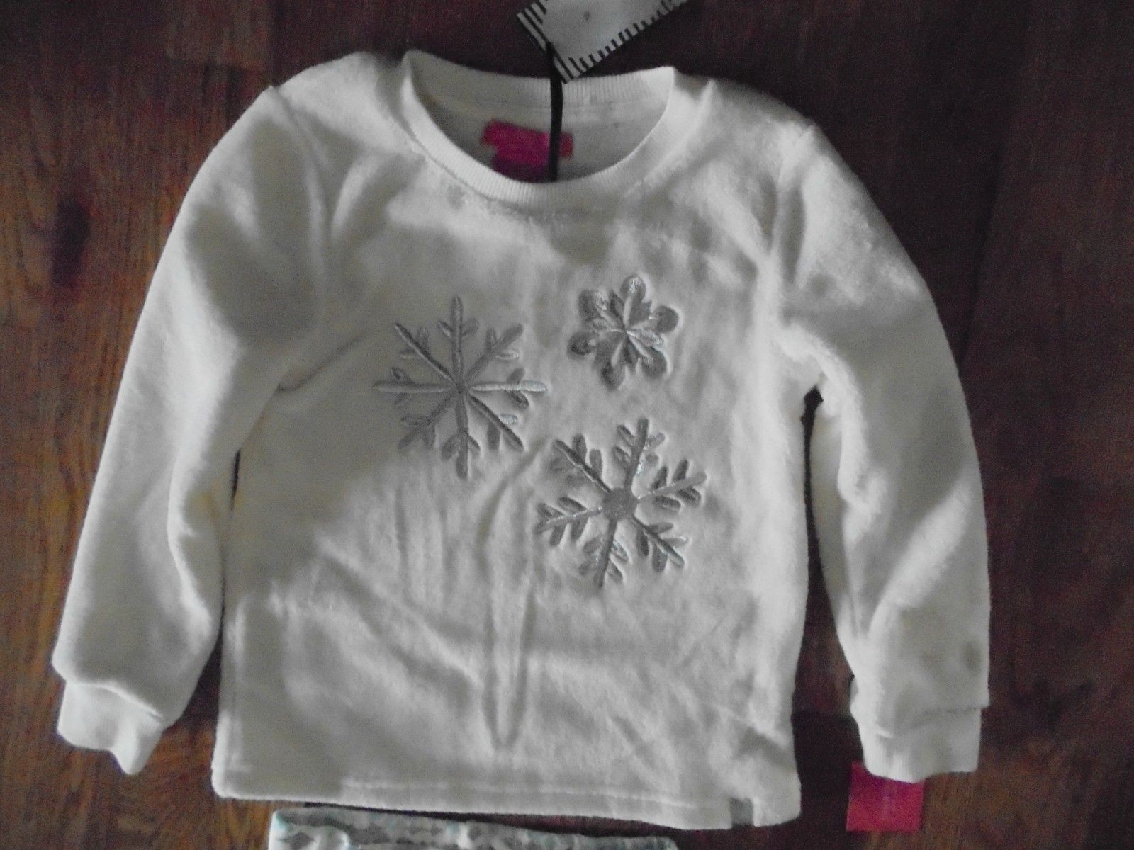 2 PC FA LA LA SET LONG SLEEVE PULLOVER/LEGGING GIRLS 4 WHITE /MULTI NWT