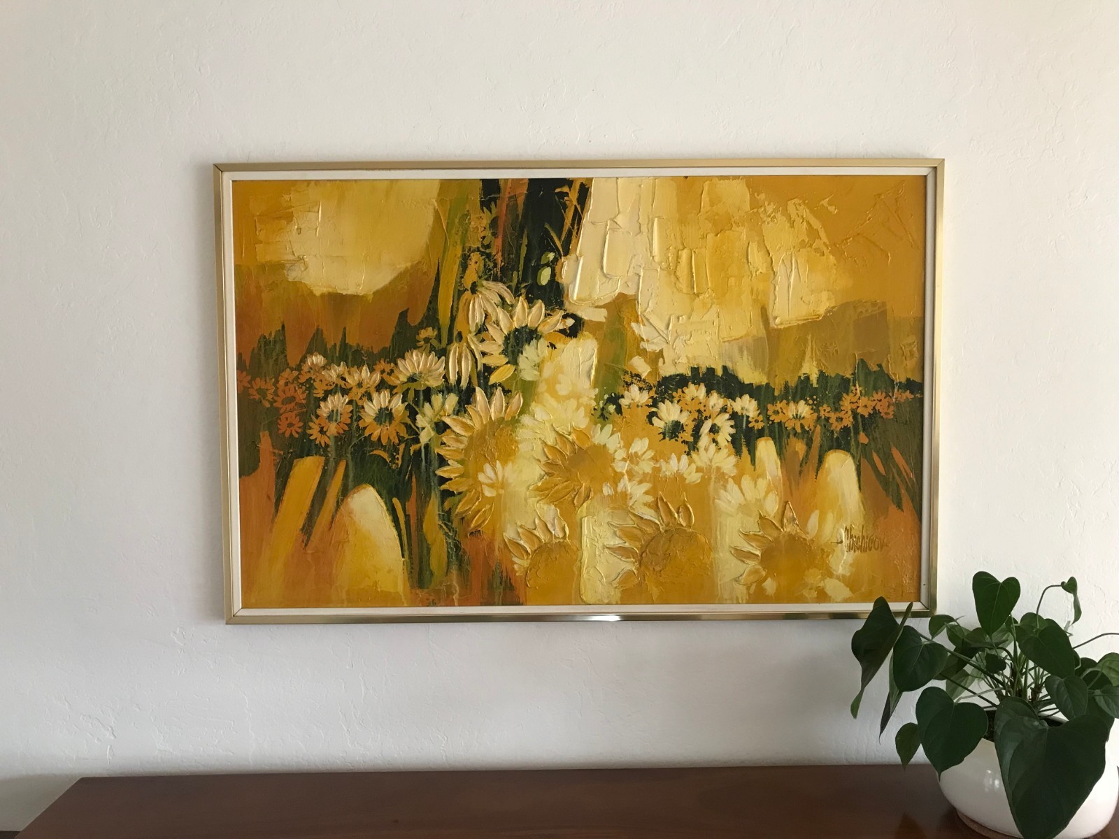 Chichicov Mid Century Modernism Original Oil Painting 50