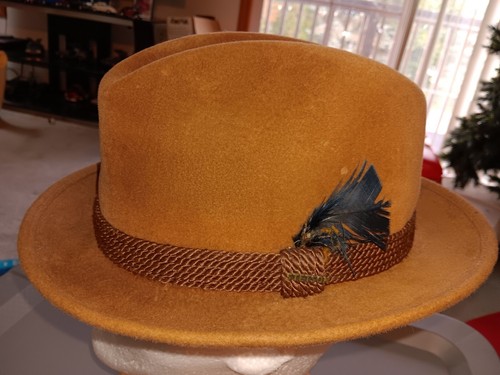 奇跡の逸品 20s VINTAGE NUTRIA STETSON 7 1/4 Vintage Fulton Stetson Gangster Hat 7 1/4 58 Walnut Brown | eBay