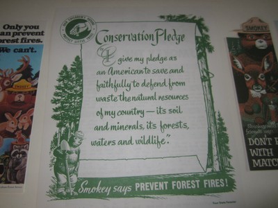 Lot of 5 Old Vintage - SMOKEY the BEAR - Bookmarks & Pledge / Music Sheet