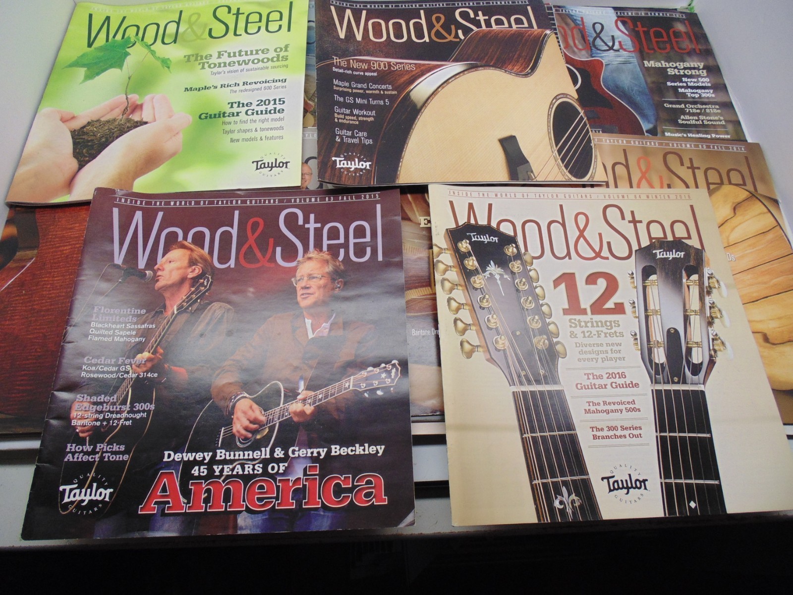 Taylor Guitar Wood & Steel Magazine  31 Issues Huge Lot Cool Good Shape