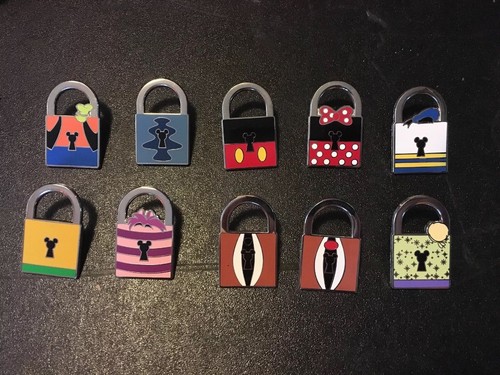 DISNEY PWP MAGICAL MYSTERY LOCKS SERIE COMPLETE PINS SET