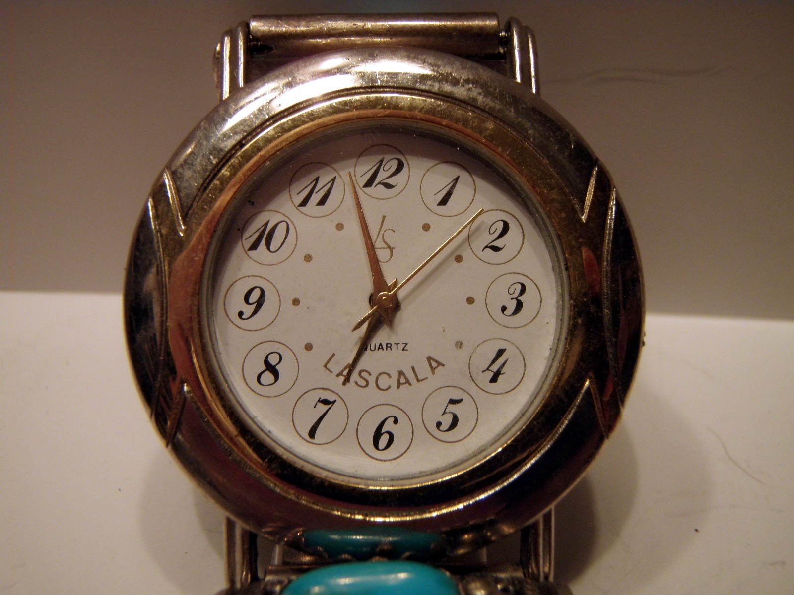 Vintage Lascala Sterling Silver & Turquoise Watch Not Working