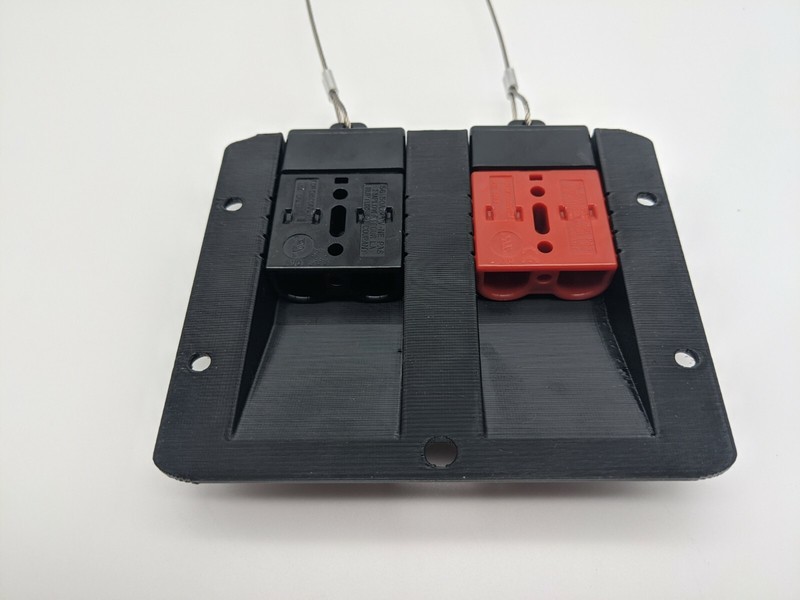 Double Twin Anderson Plug Surface Mount Panel Kit External inc Bolts