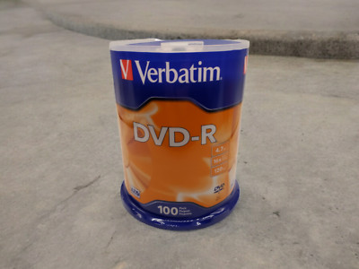 VERBATIM Life Series 16X DVD-R DVDR 4.7GB Branded Logo 100 pack Blank Disc