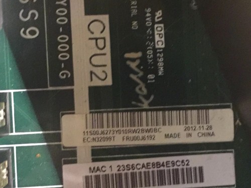 00J6192 00Y8640 IBM SYSTEM X3550 M4 SERVER SYSTEM BOARD MOTHERBOARD