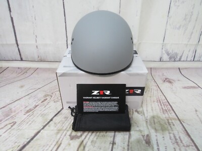 Z1R Primer Gray Vagrant Motorcycle Half Helmet w/ Sun Visor GY 2X w/ Storage Bag