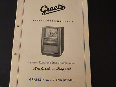 Original Service Manual Schaltplan Graetz Kurfürst Regent