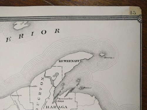 1878 WISCONSIN GEOLOGICAL Map Old Antique Historical DRIFTLESS AREA MAPZ
