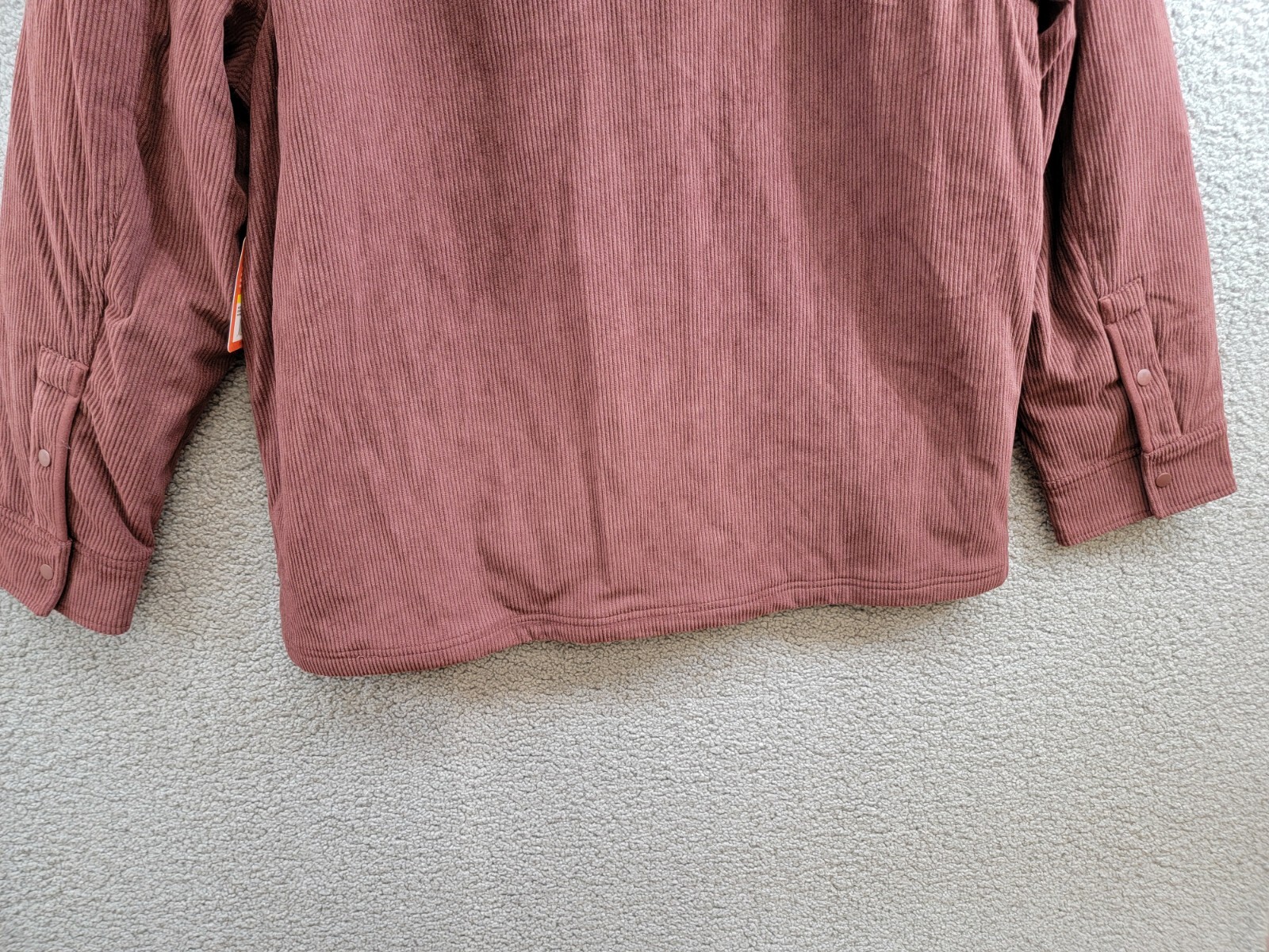 BASS OUTDOOR Relaxed Fit Corduroy Shirt Jacket Men's M Rum Raisin Point Collar - Picture 7 of 19