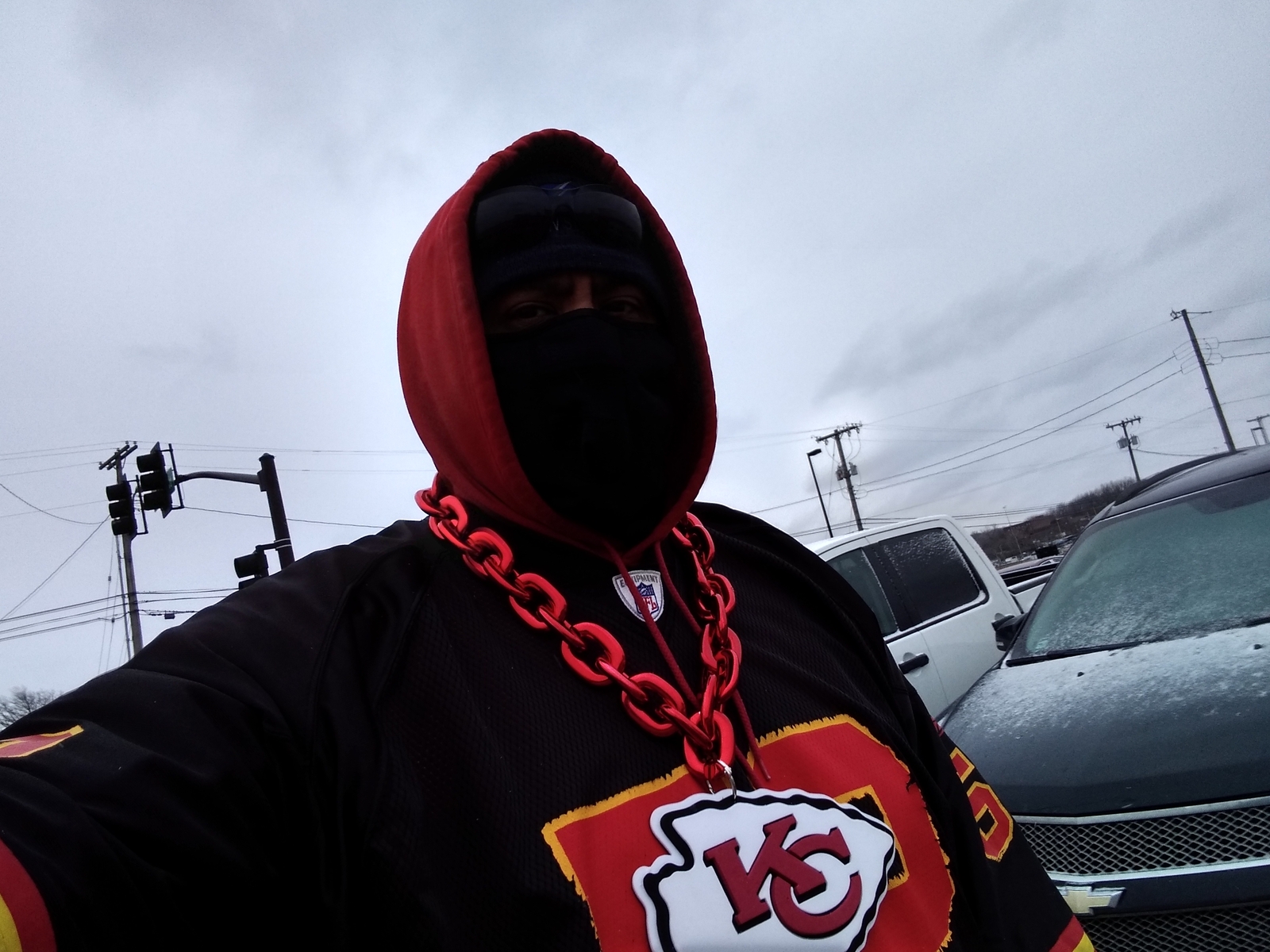New NFL Kansas City Chiefs RED Burgundy Fan Chain Necklace New NFL Kansas City Chiefs RED Burgundy Fan Chain Necklace