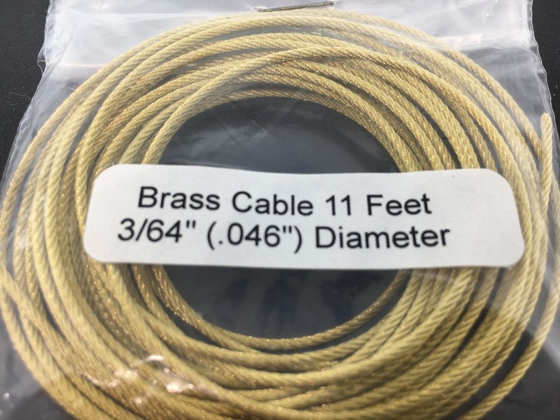 Brass Cable for Weight Regulator Clocks 3/64" .046" Diameter x 11' eBay