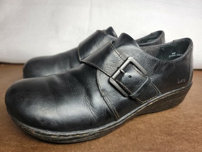 BOC Born Concept Black Leather Slip-On 