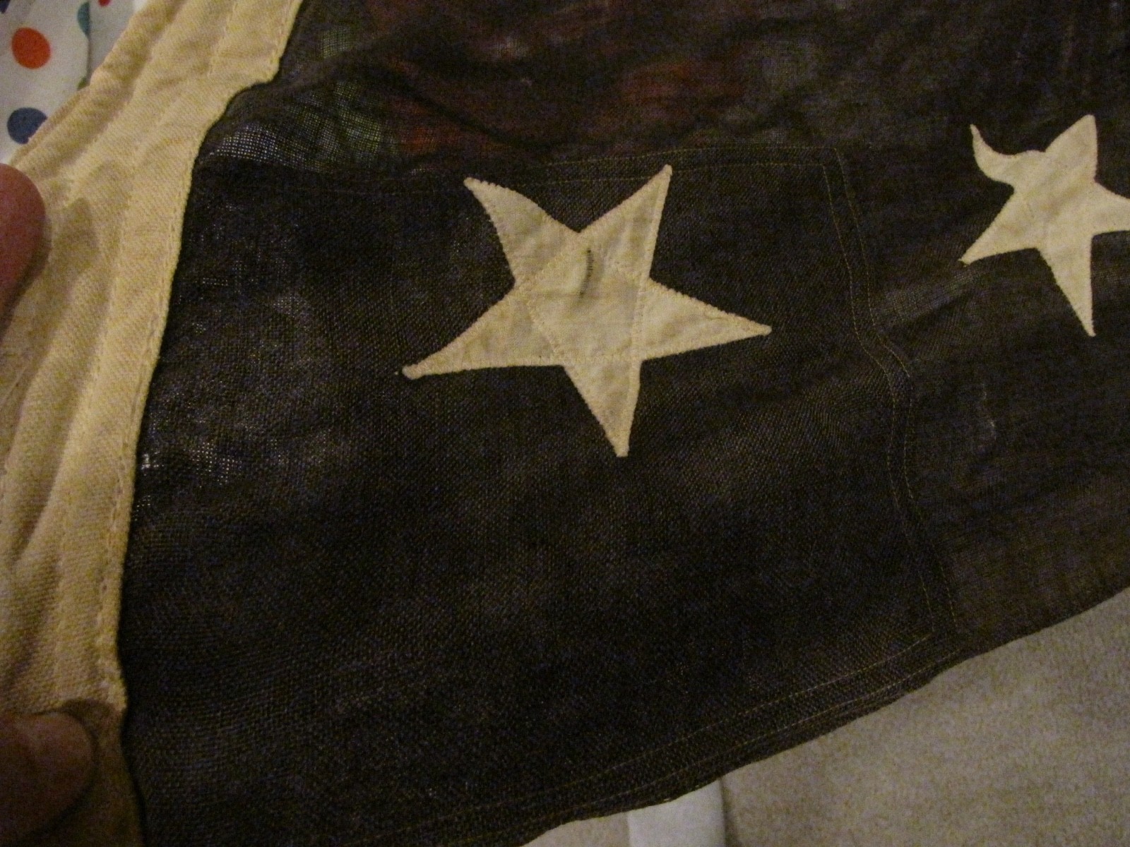 Early 1912 ERA  48 stars ,10x 8, Huge FORT FLAG ,Linen, With rope sewn in fly