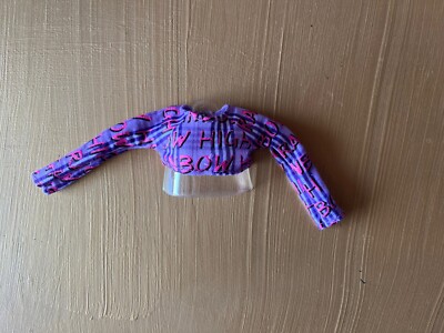 N~ RAINBOW SHADOW HIGH ~ TOP ~ EMI VANDA DOLL PURPLE PLAID PINK LOGO SHIRT