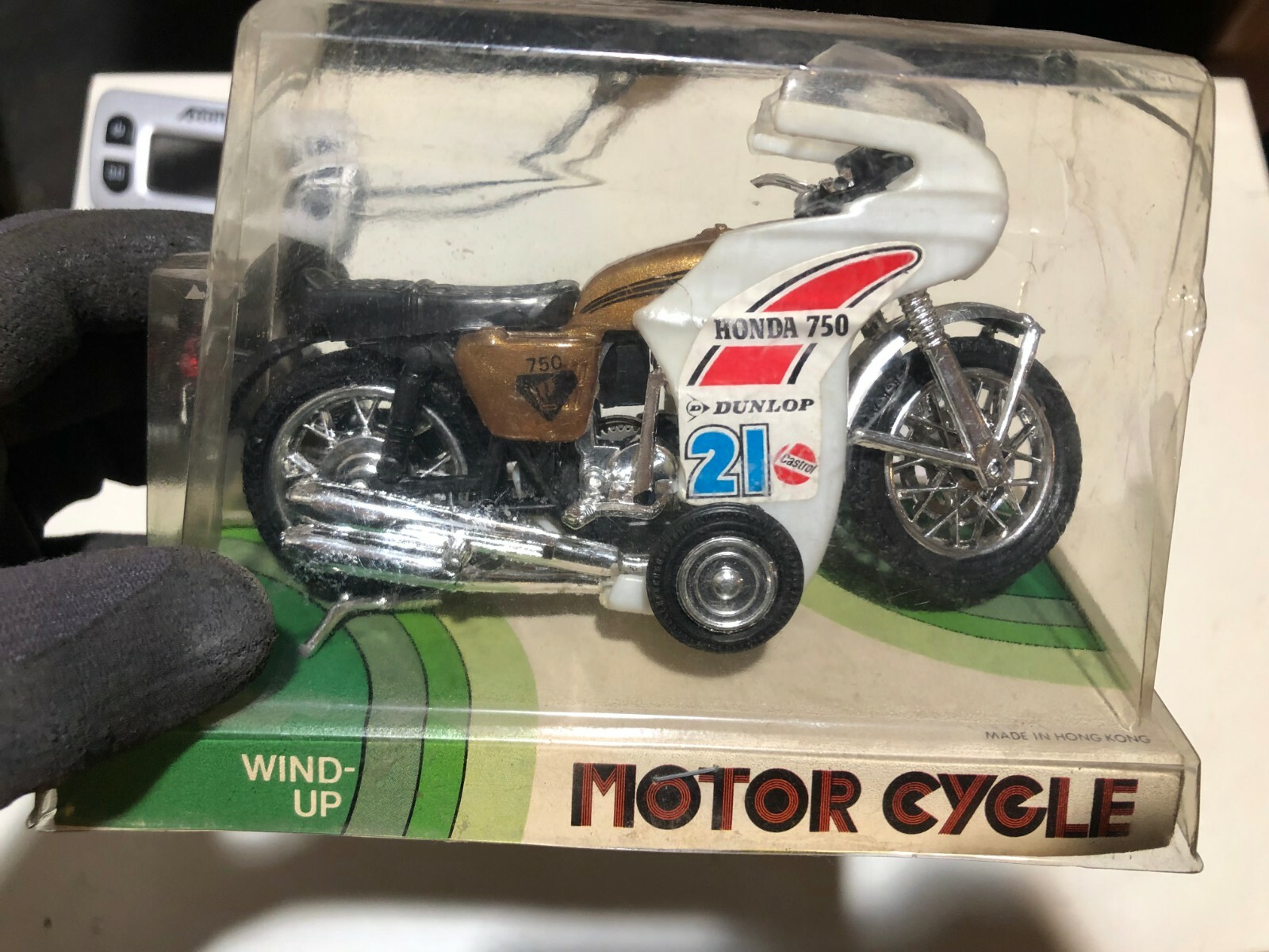 Vintage Honda Windup motorcycle Hong Kong 750 Dunlop Broke Handlebars