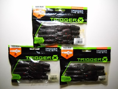 TRIGGER X 4/" Discontinued Flutter Worm Choose Color