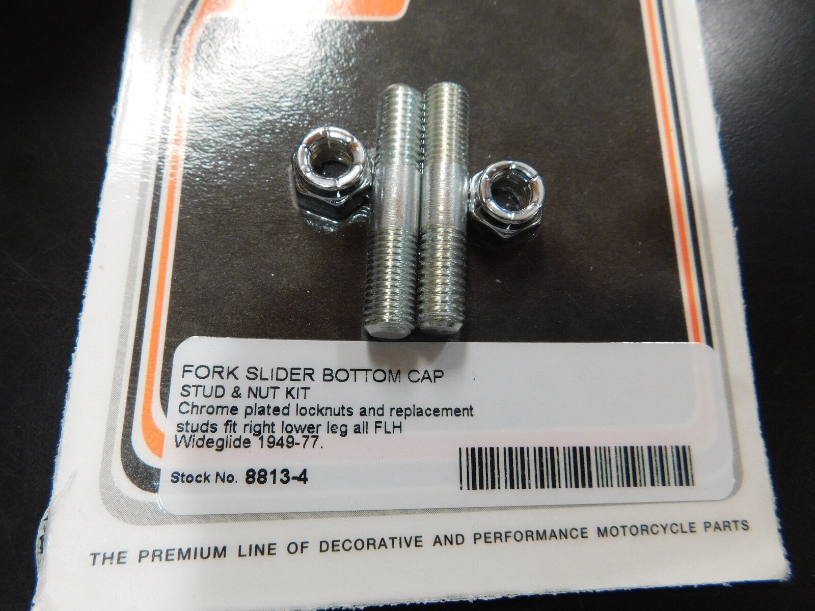 7725 FRONT FORK SLIDER AXLE CAP STUD SET HARLEY DAVIDSON FL