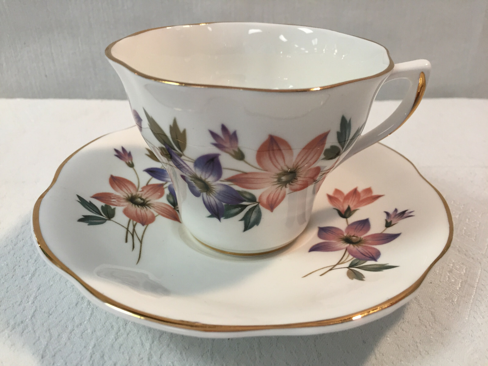 Vintage Cup and Saucer , Lefton Bone China , England.