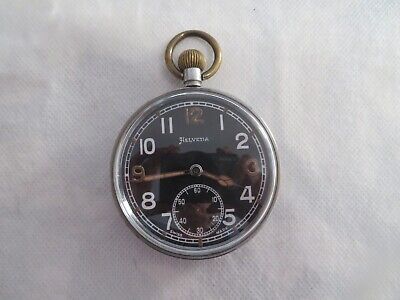 Military Helvetia 32A Pocket Watch Working
