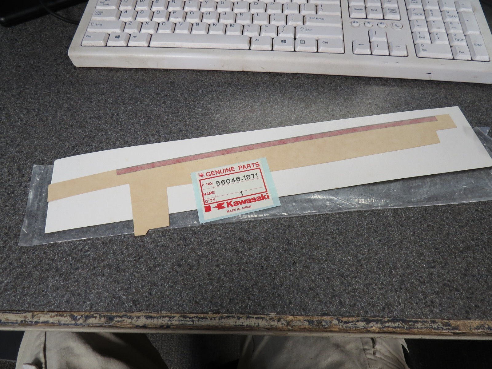 NOS Kawasaki BT Seat Cover Pattern Decal Sticker 1986 ZX1000