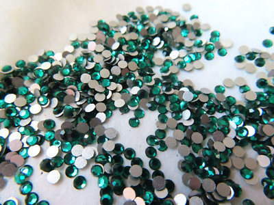 Full package 1440 Preciosa Flatbacks 7ss Emerald/foiled.