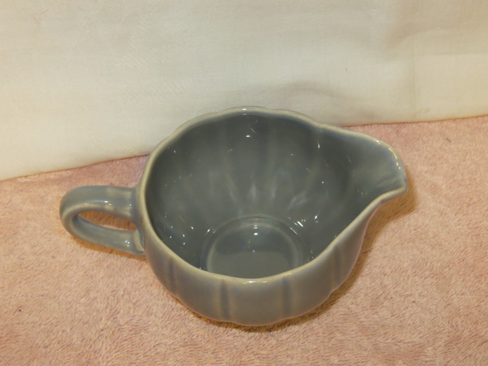 Vintage W.S. George Petalware Creamer - Cream Pitcher - Gray