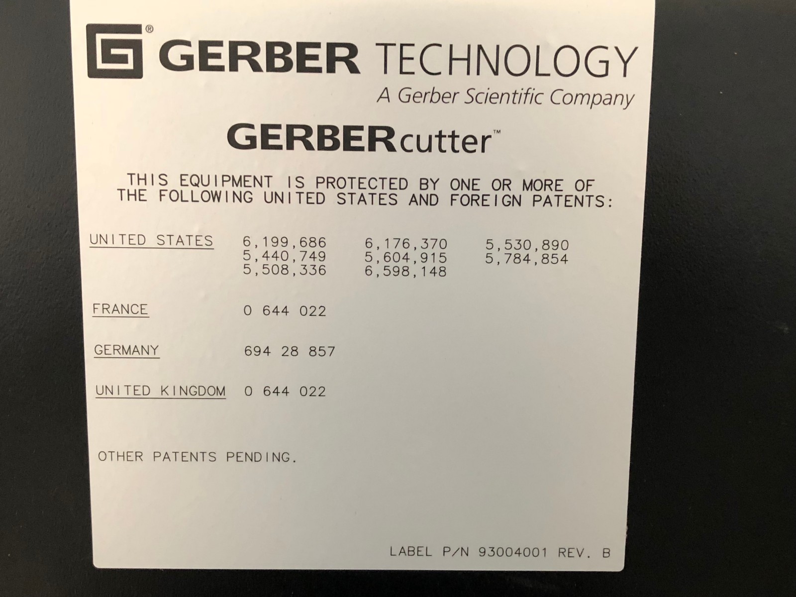Gerber Paragon Cutter for Sale