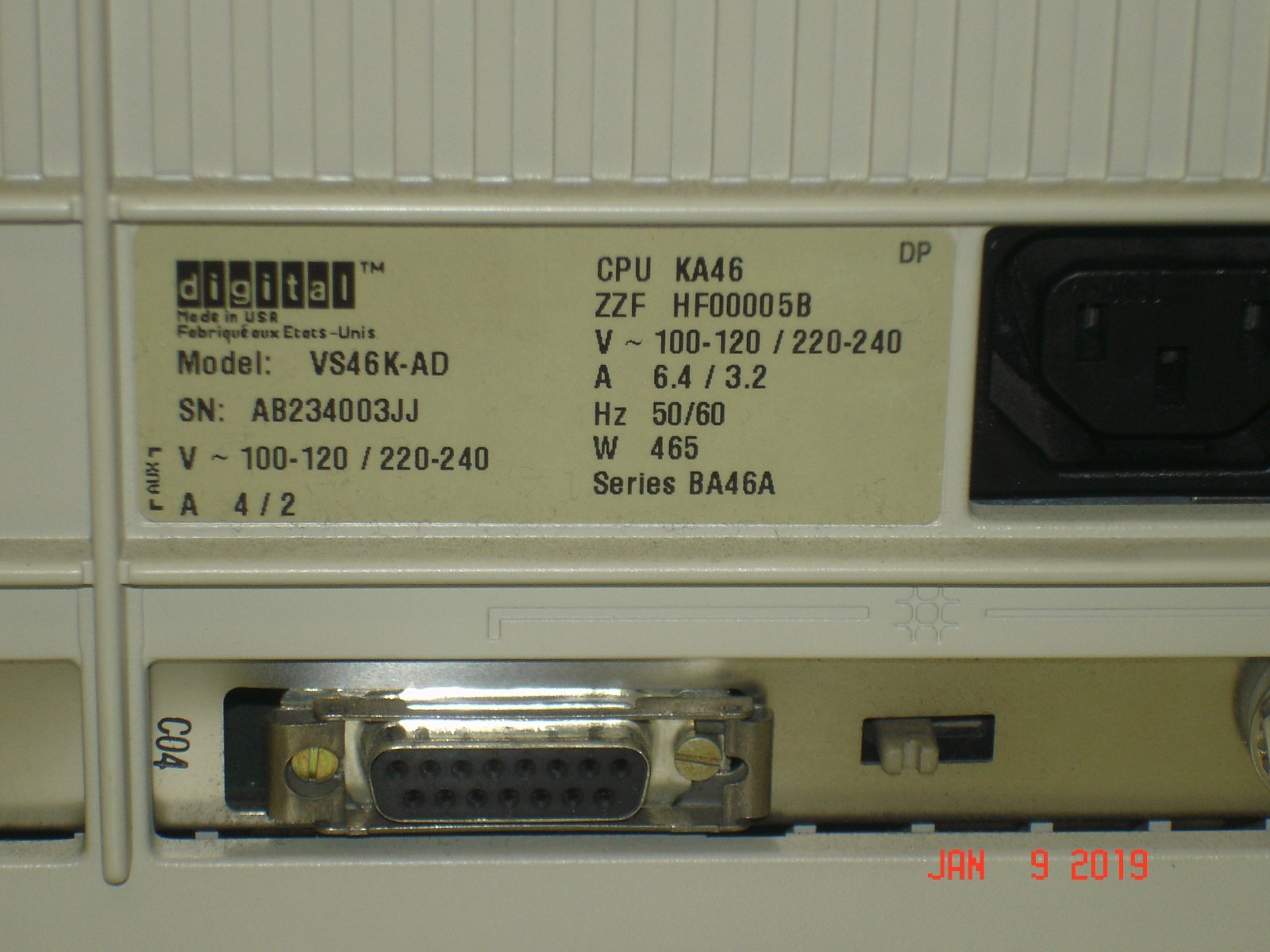 DEC VAXSTATION 4000-60,  56MB RAM, 2GB SCSI HDD, 8 PLANE GRAPHICS VS46K-AD