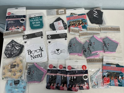 20 Packages Of Adult Face masks NEW Mix variety See pics Packaging Vary