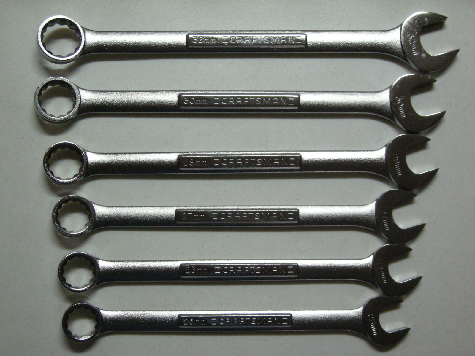 New Craftsman 6pc Huge/large Metric/mm Combination Wrench Set 12pt Tools