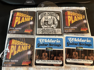 GUITAR STRINGS E- SERIES / EJ38 PHOSPHOR BRONZE 12 STRING LIGHT / NEW +SEE PICS!