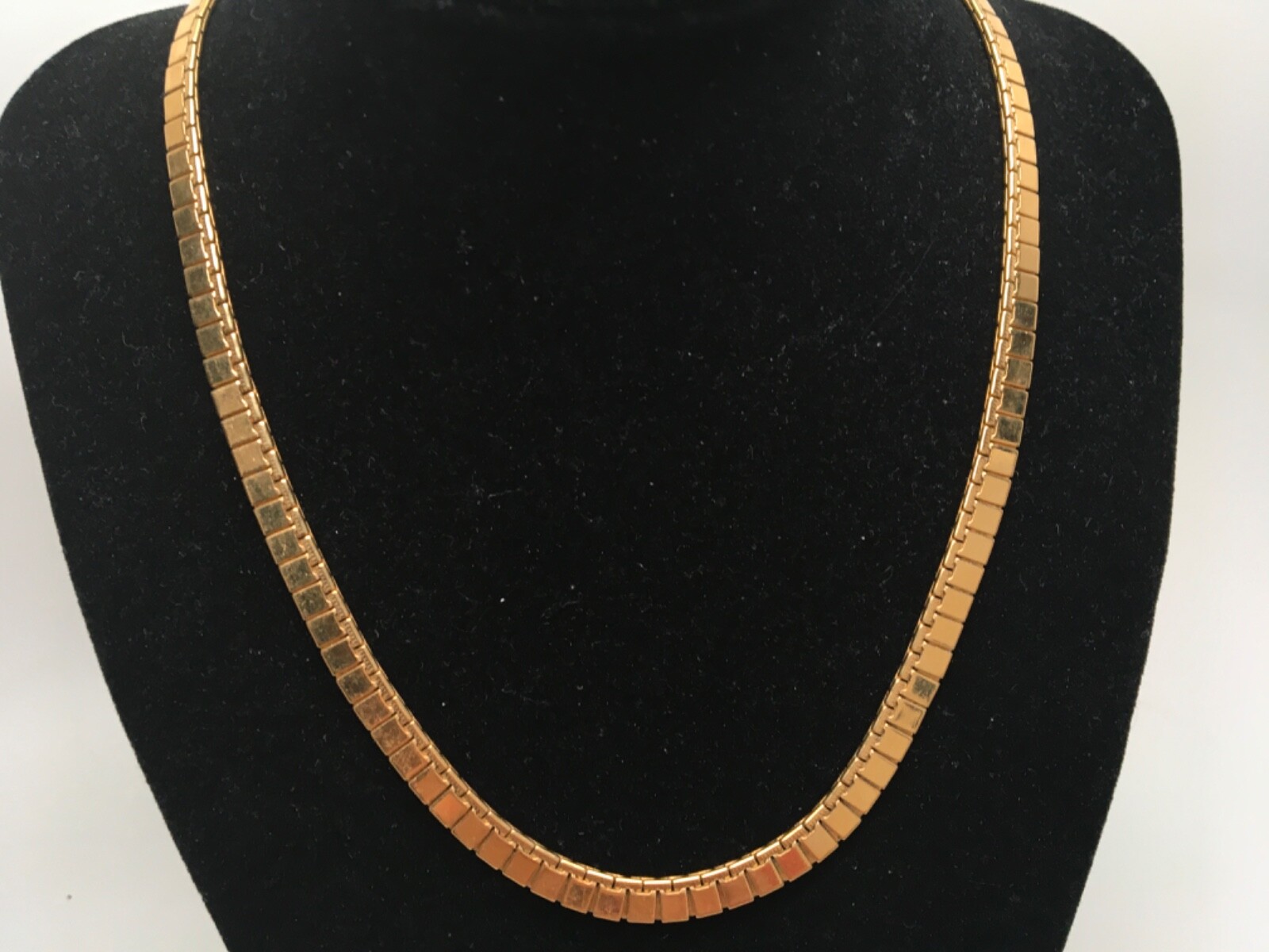 ■VINTAGE HOLLYWOOD■ Square Bold Chain Necklace VH24NNNE175 Rome Bold Link Chain Necklace 14k Gold - Kinn