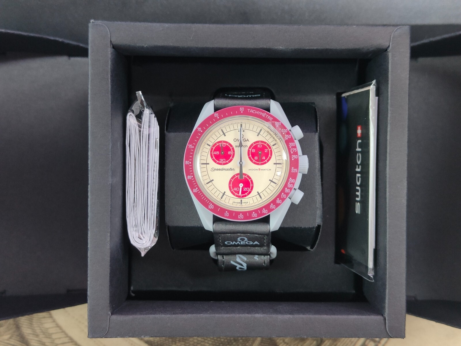 Pre-owned Swatch Omega  Collaboration Moon Mission To Uranus Watch Ceramic Quartz Men's I12