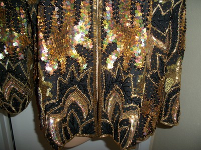 TJ WEAR CARDIGAN JACKET BLAZER SZ 3X GLASS BEADED WEDDING MOTHER OF BRIDE GROOM