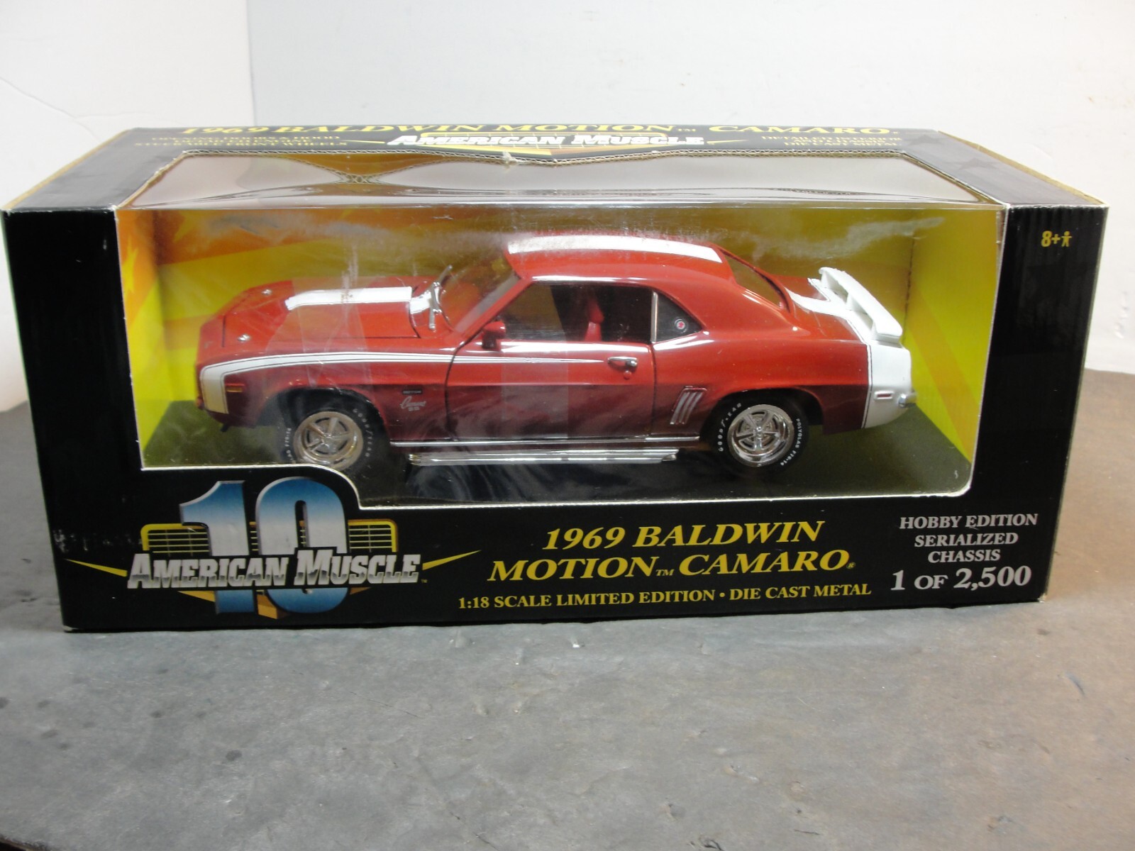 ERTL AMERICAN MUSCLE 1969 BALDWIN MOTION CAMARO 1:18 scale