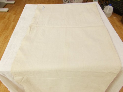 2 Vtg Antique FRENCH off white HEMP LINEN SHEET BLANKET QUILT BEDSPREAD COVERLET
