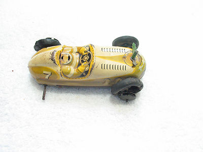 Vintage 1950's Race car #7 Toy racing Car Repairable or for