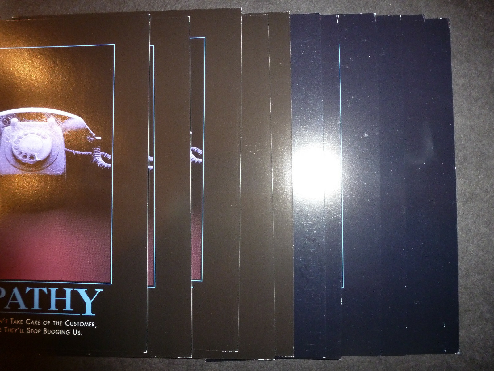 11 Despair DEMOTIVATORS HUMOROUS CUSTOMER SERVICE NOTE CARDS mini-poster,APATHY