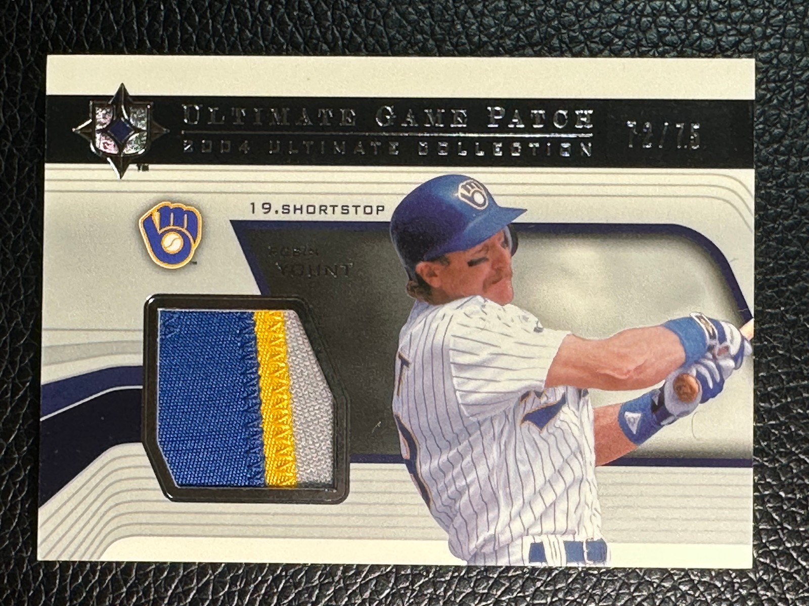 2004 Ultimate Collection Ultimate Game Patch Robin Yount 72/75 Game Used Patch