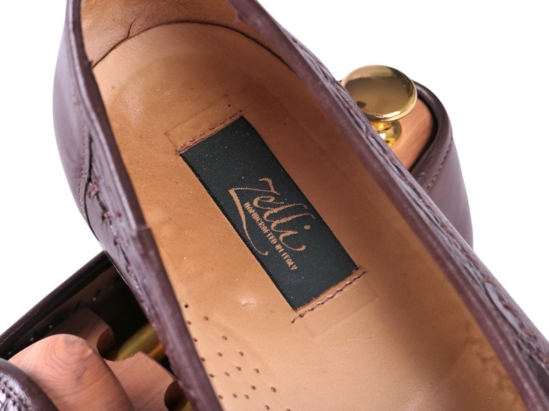 Zelli Made in ITALY Brown Genuine Crocodile Tassel Loafers  display picture 2