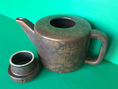Danish Modern MCM Teapot Stoneware Pottery Per Lutken L Hjorth BORNHOLM DENMARK 
