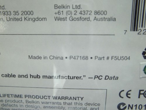 Belkin F5U504 P47168 Internal FireWire 400 3-Port PCI-Express 1x Adapter Card