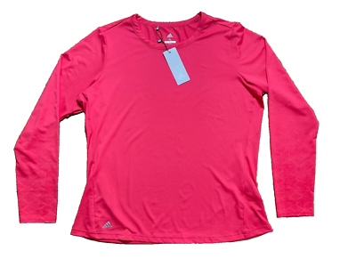 NWT Adidas Golf Coral Print Long Sleeve Quick Dry T Shirt UPF 50 Base Layer XL