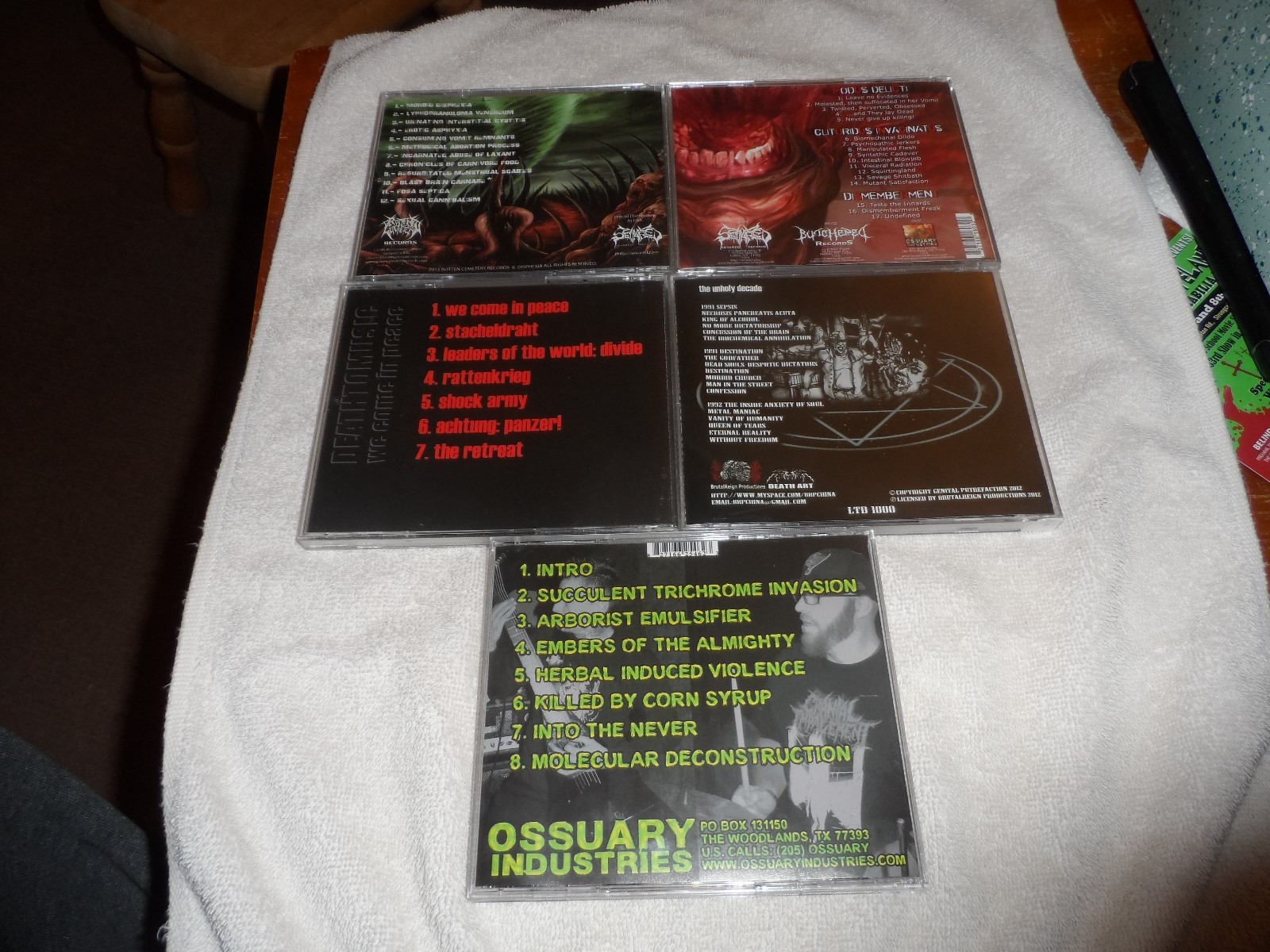 brutal death metal slam cd lot Disphexia Despise The Sun Genital Putrefaction