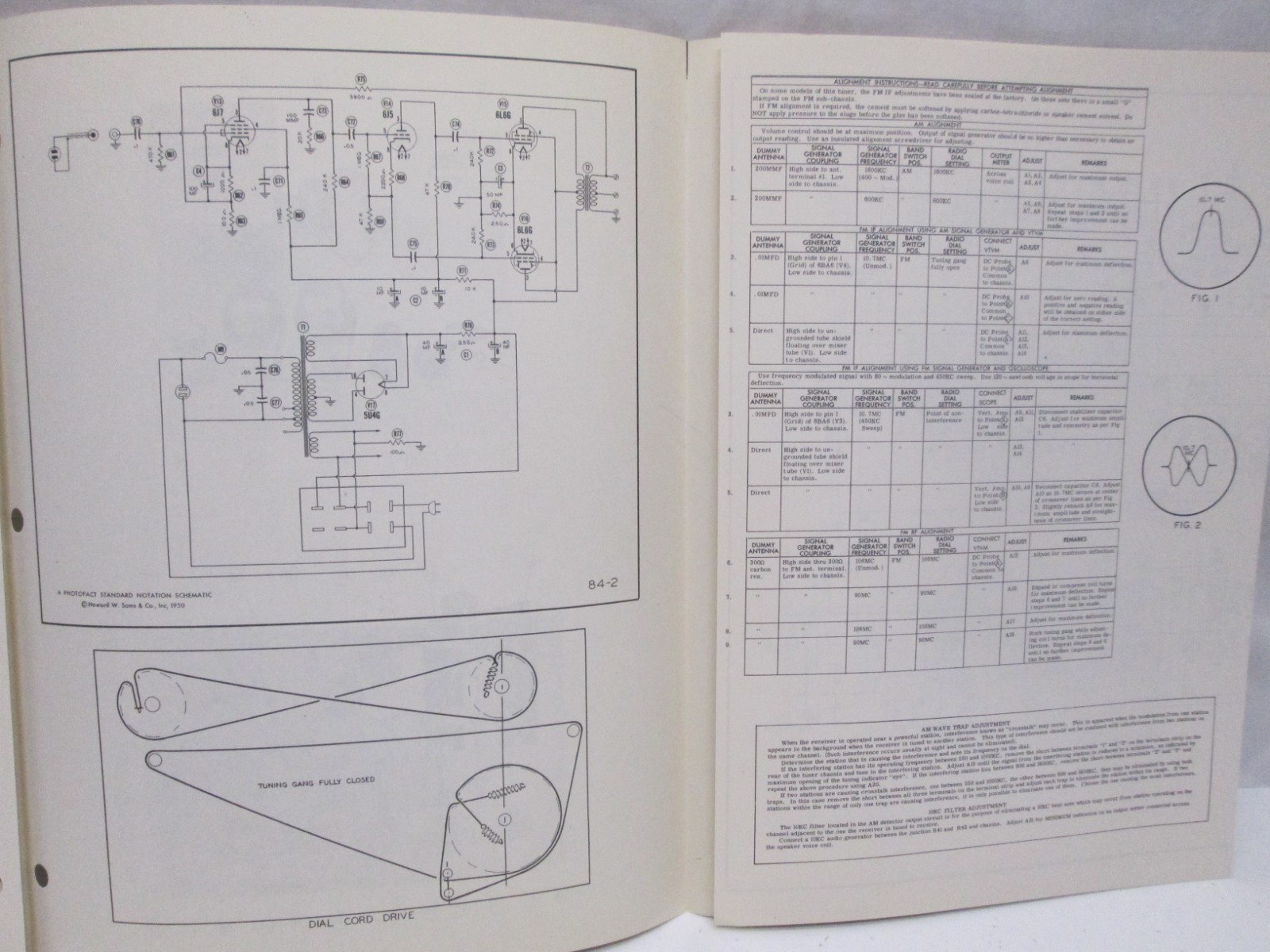Vintage Sams Photofact Folder Radio Parts Manual Altec Lansing ALC-101 A-323C